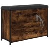 Botníková lavice s výklopnou zásuvkou kouřový dub 82x32x56 cm 835124