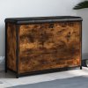 Botníková lavice s výklopnou zásuvkou kouřový dub 82x32x56 cm 835124