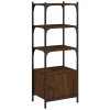Knihovna se 3 policemi hnědý dub 41 x 30 x 109,5 cm kompozit 839002