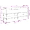 Lavice s botníkem kouřový dub 102 x 32 x 45 cm kompozitní dřevo 835179