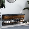 Lavice s botníkem kouřový dub 102 x 32 x 45 cm kompozitní dřevo 835179