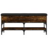 Lavice s botníkem kouřový dub 102 x 32 x 45 cm kompozitní dřevo 835179