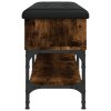 Lavice s botníkem kouřový dub 102 x 32 x 45 cm kompozitní dřevo 835179
