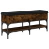Lavice s botníkem kouřový dub 102 x 32 x 45 cm kompozitní dřevo 835179