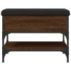 Lavice s botníkem hnědý dub 62 x 42 x 45 cm kompozitní dřevo 835191