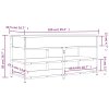 Lavice s botníkem hnědý dub 100x42,5x50 cm kompozitní dřevo 839037