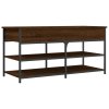 Lavice s botníkem hnědý dub 100x42,5x50 cm kompozitní dřevo 839037
