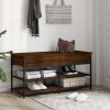 Lavice s botníkem hnědý dub 100x42,5x50 cm kompozitní dřevo 839037