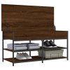 Lavice s botníkem hnědý dub 100x42,5x50 cm kompozitní dřevo 839037