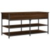 Lavice s botníkem hnědý dub 100x42,5x50 cm kompozitní dřevo 839037