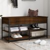 Lavice s botníkem hnědý dub 100x42,5x50 cm kompozitní dřevo 839037