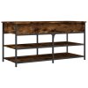 Lavice s botníkem kouřový dub 100x42,5x50 cm kompozitní dřevo 839035