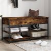 Lavice s botníkem kouřový dub 100x42,5x50 cm kompozitní dřevo 839035