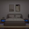 Noční stolky s LED osvětlením 2 ks kouřový dub 50 x 40 x 45 cm 836772