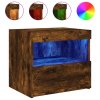 Noční stolky s LED osvětlením 2 ks kouřový dub 50 x 40 x 45 cm 836772