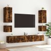 Nástěnná TV skříňka s LED osvětlením kouřový dub 100x35x31 cm 837299