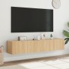 Nástěnné TV skříňky s LED osvětlením 2 ks dub sonoma 80x35x31cm 837286