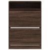 Botník se 2 výklopnými zásuvkami hnědý dub 80 x 34 x 116 cm 3214412