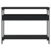 Konzolový stolek s policí černý 100x29x75 cm kompozitní dřevo 837717