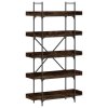 Knihovna s 5 policemi kouřový dub 100 x 33 x 180,5 cm kompozit 837699
