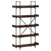 Knihovna s 5 policemi kouřový dub 100 x 33 x 180,5 cm kompozit 837699