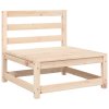 Zahradní pohovka bez područek s poduškami masivní borové dřevo 838078