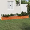Zahradní truhlíky 2 ks voskově hnědé masivní borovice 837479