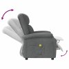 Masážní křeslo tmavě šedé textil 348448