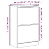 Botník dub sonoma 60 x 34 x 96,5 cm kompozitní dřevo 839947