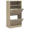 Botník dub sonoma 60 x 34 x 116 cm kompozitní dřevo 840017