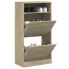 Botník dub sonoma 60 x 34 x 116 cm kompozitní dřevo 840017