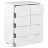 Příborník bílý s vysokým leskem 60x35x80 cm kompozitní dřevo 283712