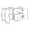 Příborník bílý s vysokým leskem 100x36x60 cm kompozitní dřevo 812525