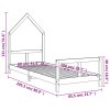 Dětská postel bílá 80 x 200 cm masivní borové dřevo 834565