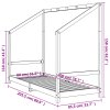 Dětská postel bílá 80 x 200 cm masivní borové dřevo 835701