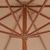 Zahradní slunečník s dřevěnou tyčí 300 cm taupe 44496