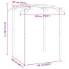 Zahradní pergola impregnovaná borovice 180 x 197 x 210 cm 44926