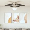 Ozdobný stropní ventilátor se světlem 82 cm tmavě hnědý 50537