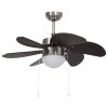 Stropní ventilátor se světlem 76 cm tmavě hnědý 51488