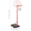 Přenosná basketbalová hrací sada nastavitelná 200–236 cm 80345