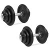 18dílný set jednoručních činek 40 kg litina 91411