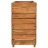 Vyvýšený záhon 150x40x72 cm recyklované teakové dřevo a ocel 47429