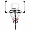 Basketbalový koš s průhlednou deskou 216 x 250 cm polykarbonát 93657