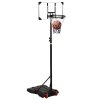 Basketbalový koš s průhlednou deskou 216 x 250 cm polykarbonát 93657