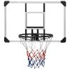 Basketbalový koš s průhlednou deskou 90x60x2,5 cm polykarbonát 93669