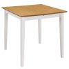 Rozkládací jídelní stůl bílý (80–120) x 80 x 74 cm MDF 247625