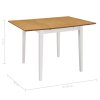 Rozkládací jídelní stůl bílý (80–120) x 80 x 74 cm MDF 247625