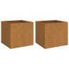 Truhlíky 2 ks 32 x 30 x 29 cm cortenová ocel 821548