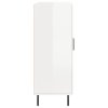 Příborník bílý s vysokým leskem 69,5x34x90 cm kompozitní dřevo 827742