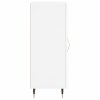 Příborník bílý s vysokým leskem 34,5x34x90 cm kompozitní dřevo 828774